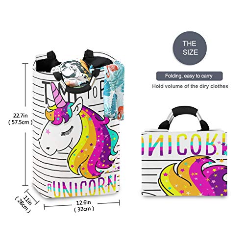 Unicorn Rainbow & Stripes Storage Bag | Washing Bag | Toy Storage