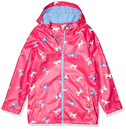 Joules Girls' Unicorn Raindance Raincoat | Pink