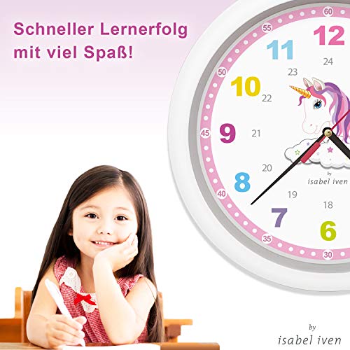 Colourful Unicorn Wall Clock For Kids 
