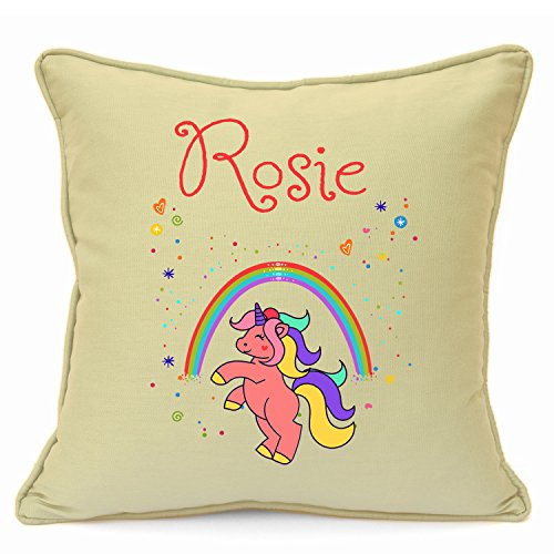 Personalised Colourful Unicorn Cushion Cover