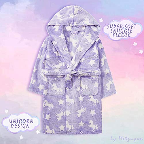 Snuggly Unicorn Dressing Gown With Hood For Kids 