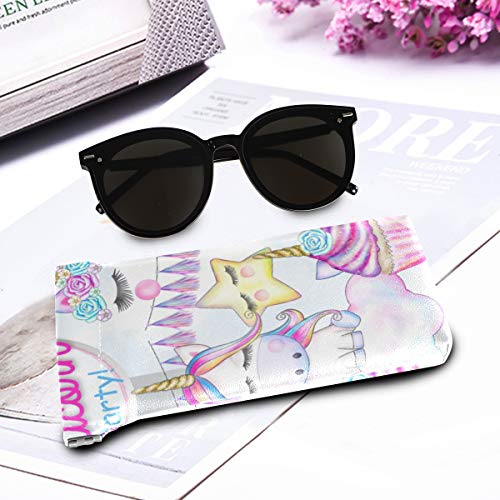 Pastel unicorn glasses case