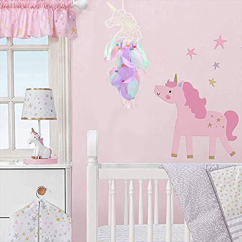 dream catcher in girls bedroom - unicorn theme