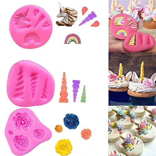 Unicorn Moulds For Baking Cake Decorations  - Unicorn Head and Horn Mould
