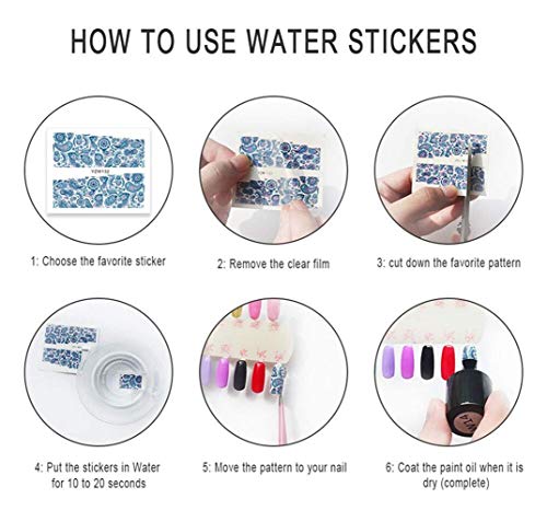Unicorn Nail Stickers Transfer Watermark DIY Nail Art Tips - Sheet 220PCS