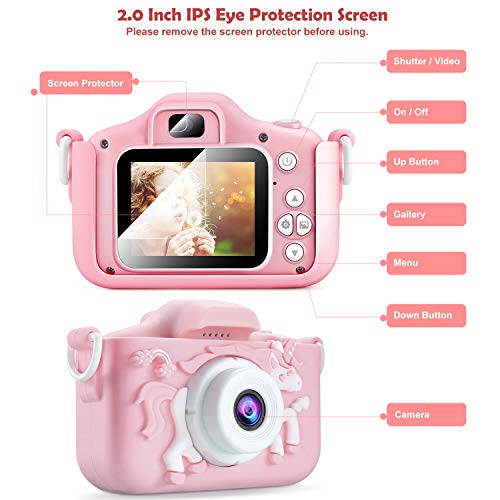 Digital Camera | Pink | Unicorn Design | For Kids 