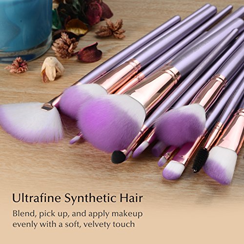 Lilac Unicorn Make Up Brush Set 