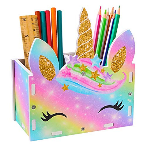 Unicorn Balloon Animal Rainbow Large Pencil Case Pouch Organizer