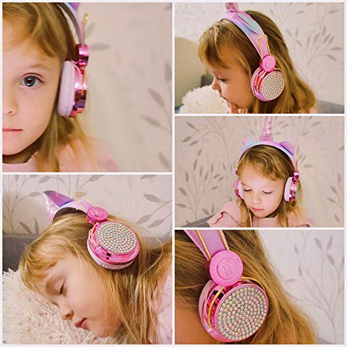 Girls Sparkly Unicorn Headphones 