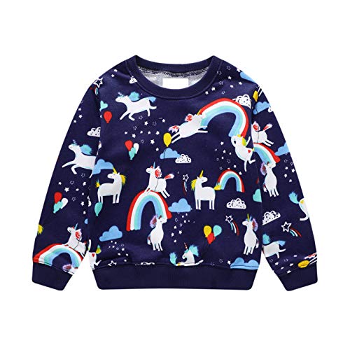 Unicorn Jumper with Rainbows for girls