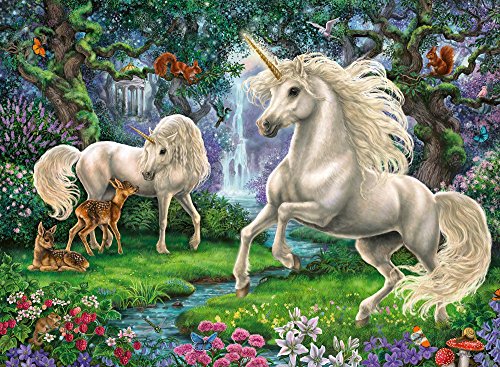 Enchanted unicorns forest deers puzzle