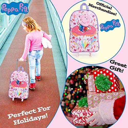 Peppa Pig Girls Unicorn Suitcase Hand Luggage 