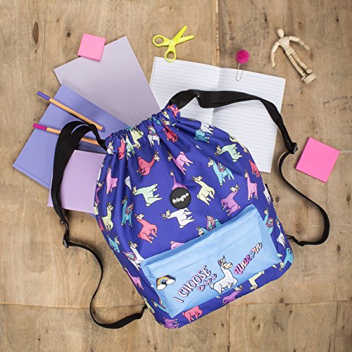 Blue Unicorn Backpack with Pencil Case