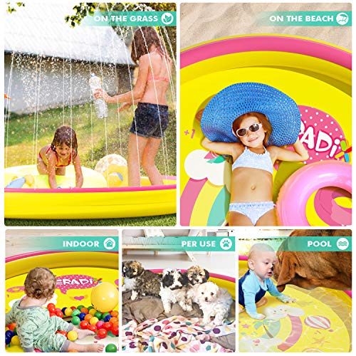 Kids Unicorn Inflatable Splash Mat Pad 