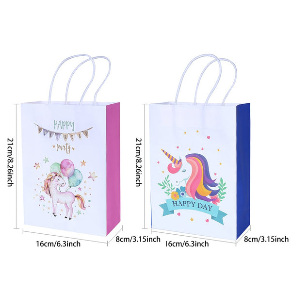 Paper Gift Bags Unicorn Theme