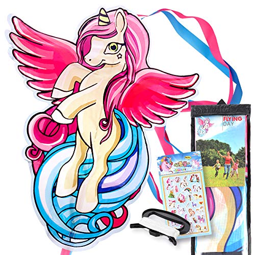 Huge Unicorn Kite For Children, Girls And Boys-100 x 92 cm 