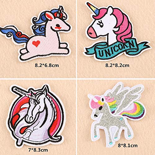 16 Pcs Unicorn Patches | Iron-On Patches | Embroidered Appliques  