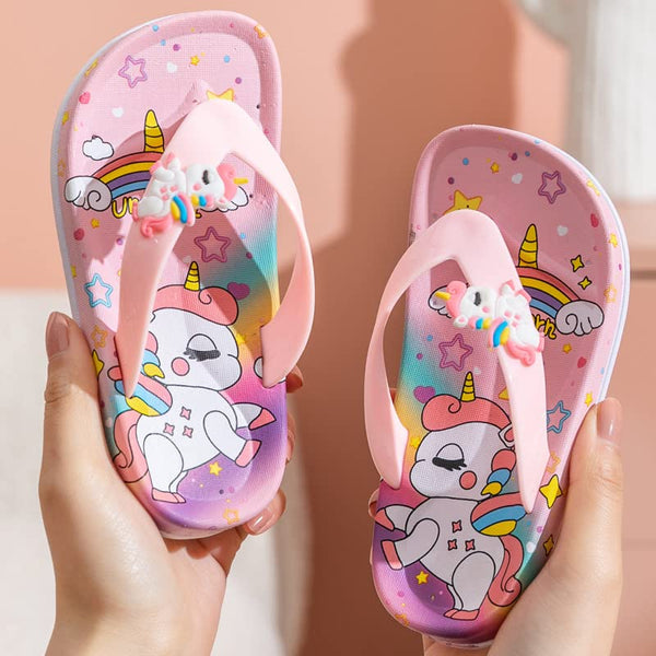 Cute Unicorn Flip Flops For Girls 
