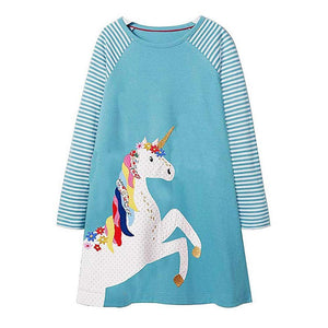 unicorn dress - turquoise