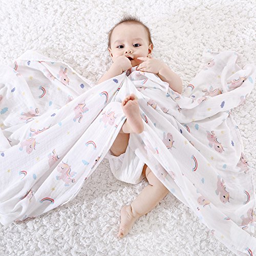 Unicorn Muslin Blanket For Baby