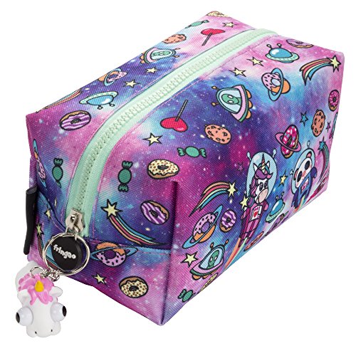 FRINGOO® Space Unicorn Large Square Pencil Case for Kids 