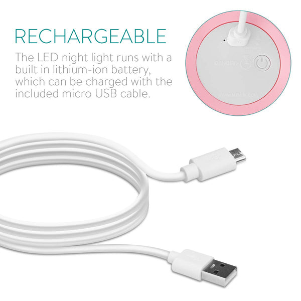 Re-chargable cable for unicorn night light