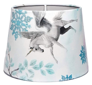 Unicorn Lampshade or Ceiling Light Shade Glitter Princess Castle Horses Pony Snow Flake Girls Pink Unicorn Princess Themed Bedroom Room Playroom Toddler Baby Nursery 10" Dual Purpose