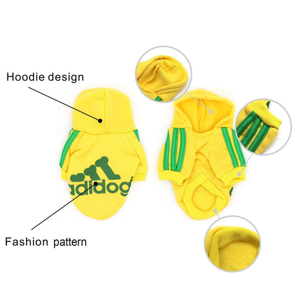 Adidas (Adidog) Dog Outfit Costume - Yellow and Unicorn Worthy