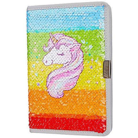 Unicorn Mermaid Notebook Sequin Journal 