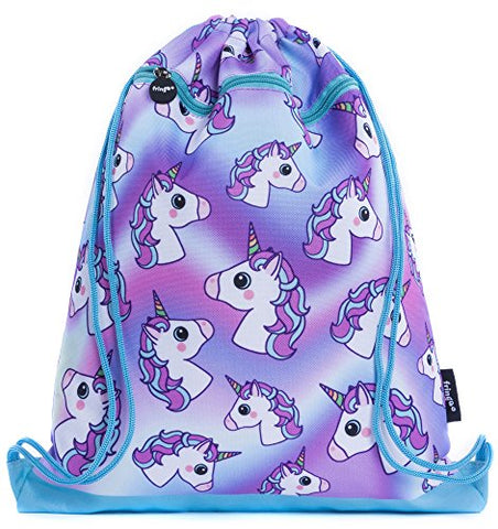 FRINGOO® Kids Drawstring Bag | Unicorn | PE Kit Bag School Backpack 