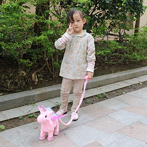 Walking & Singing Unicorn Soft Toy | Pink