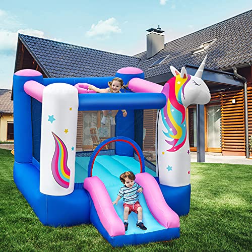 Colourful Inflatable Unicorn Bouncy Castle 