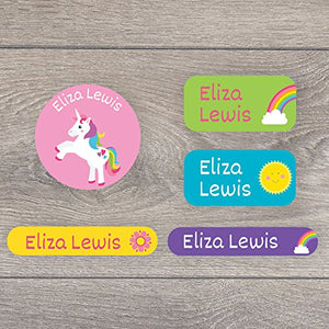 Unicorn Iron On Name Labels For Children - Labelling School Uniforms & Kids Clothing