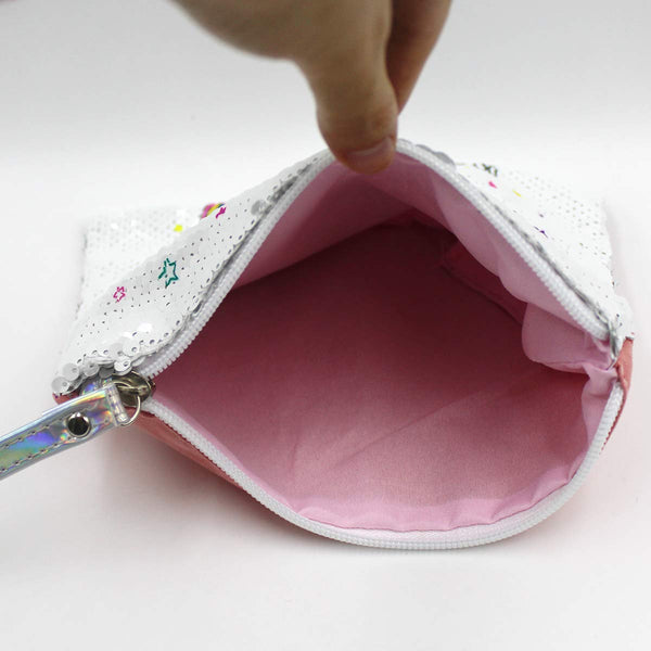 Inside Unicorn Sequins Makeup Bag