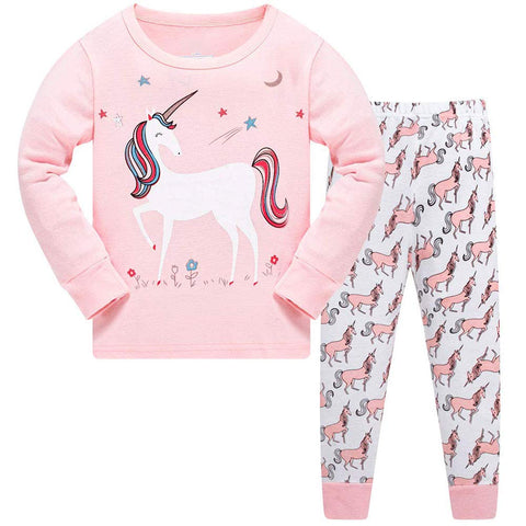 fleece unicorn pyjama set for kids