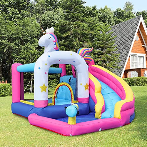 Fun Unicorn Bouncy Castle With Slide 
