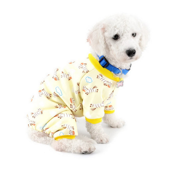 Unicorn Style Dog Costume Outfit Pattern Yellow XXL - 6 Sizes
