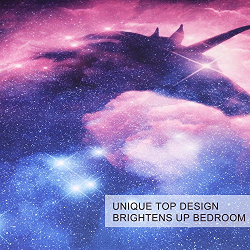 Magical Space Galaxy Unicorn Double Duvet Cover 200 x 200cm