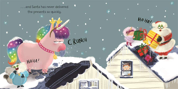 Oscar the Hungry Unicorn Eats Christmas - Book Page