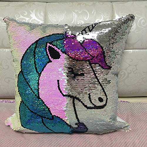 Magical Sequin Unicorn Cushion Cover
