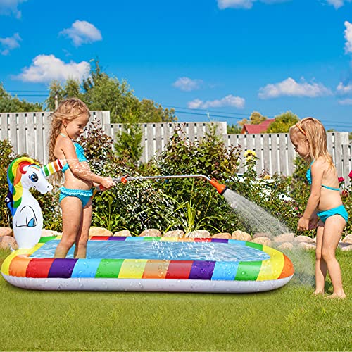 Rainbow Unicorn Inflatable Paddling Pool For Kids