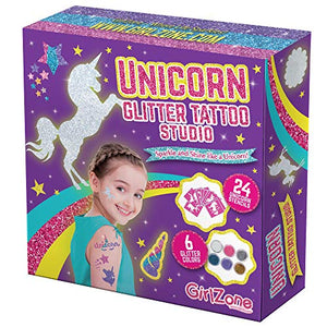 GirlZone Unicorn Glitter Tattoo Studio | Great Gift For Girls