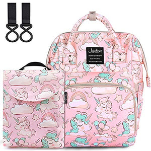 Pink Unicorn Design Baby Changing Bag | Back Pack Style Baby Bag