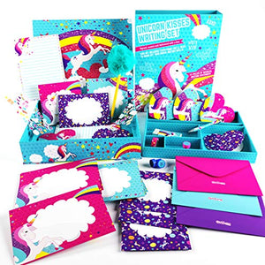Unicorn Letter Writing Set for Girls, 45 Piece Stationery Set, GirlZone
