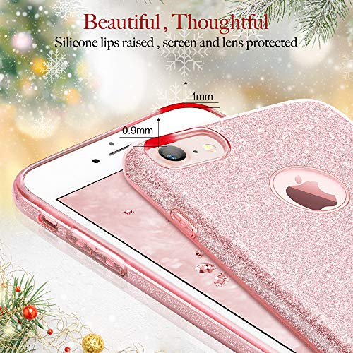 iPhone 7 & 8 Plus Case, Glitter Bling Shiny Heavy Duty Protection