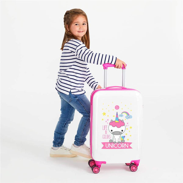 kids size unicorn suitcase