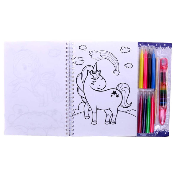 Unicorn Colouring Book with Crayons for Kids Ages 4-8