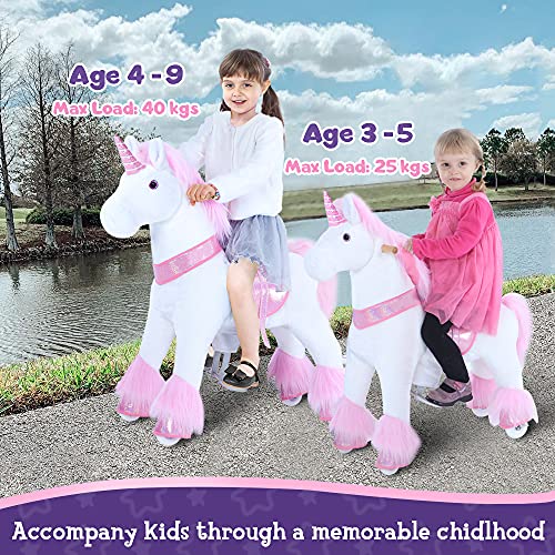 Girls Unicorn Plush Ride On Toy 