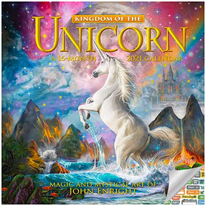 Kingdom Unicorn Calendar 2021 | Wall Calendar | Inc. 100 Calendar Stickers