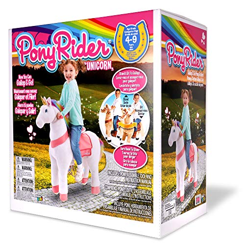 Pony Rider Ride On Unicorn Pony - Giddy up Unicorn Pony Plush Age 3+